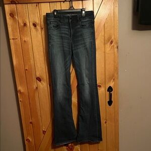 American Eagle Outfitters Dark Blue Flare Jeans